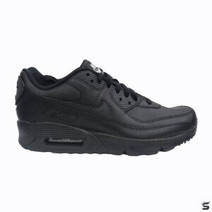 Nike Air Max 90 LTR (GS) Big Kid's Black Leather Sneakers Size 7Y US - NO BOX
